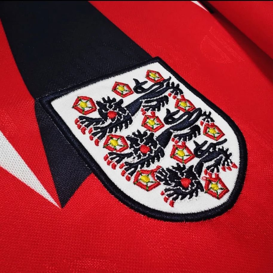 England 1992 Away Retro Jersey - Red Edition