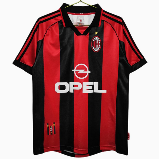 AC Milan Home Shirt from the 1998-1999 Season - Retro Version