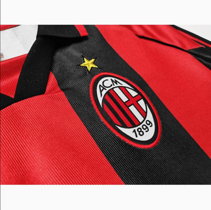 AC Milan Home Shirt from the 1998-1999 Season - Retro Version