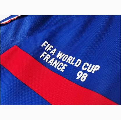 1998 France Home Shirt - Retro Long Sleeve Version