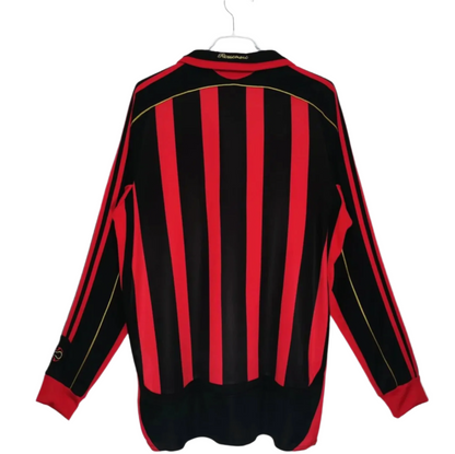 2006-2007 AC Milan Home Shirt - Retro Long Sleeve Version