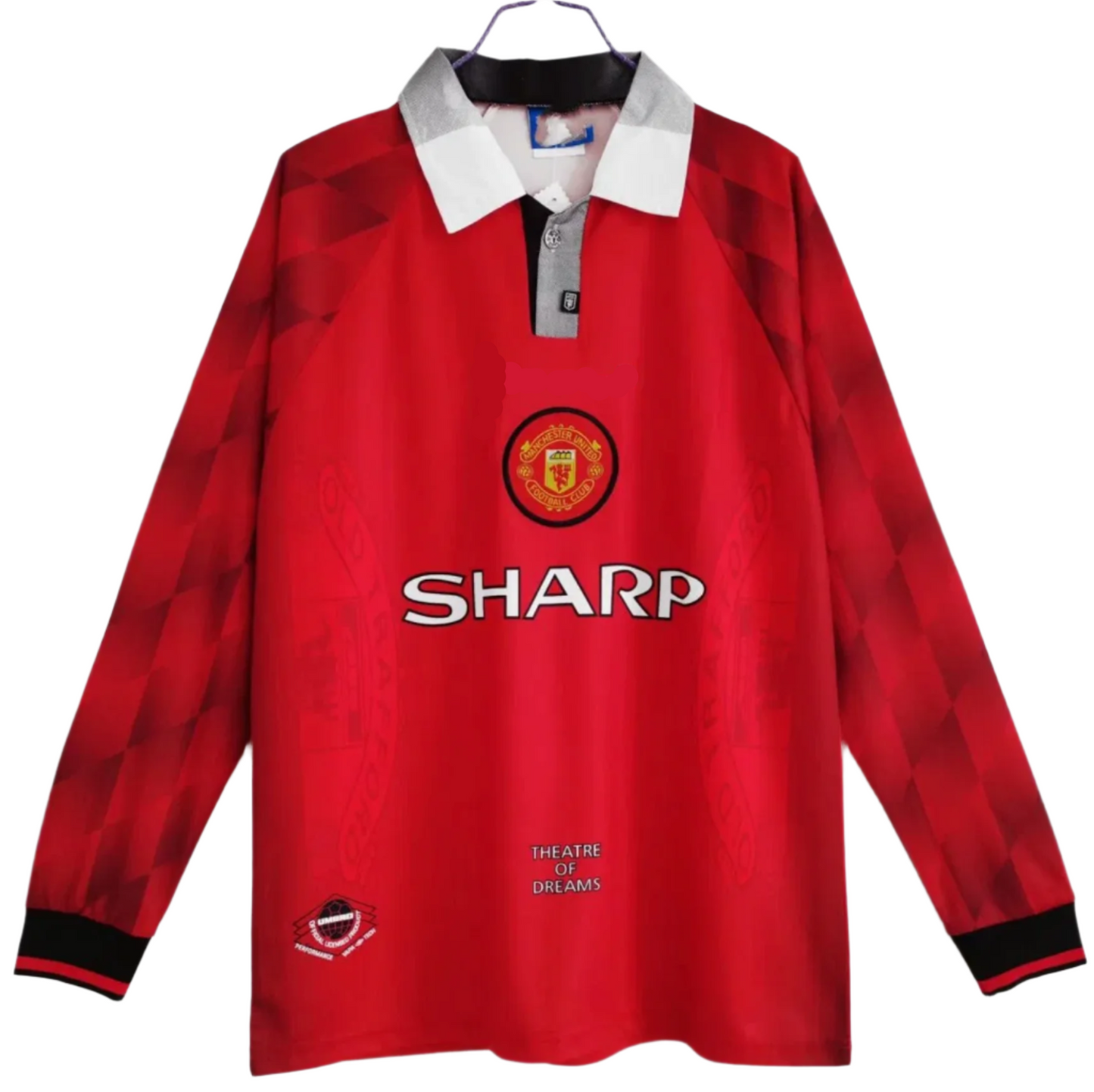 1996-1997 Manchester United Home Shirt - Retro Version Long Sleeve