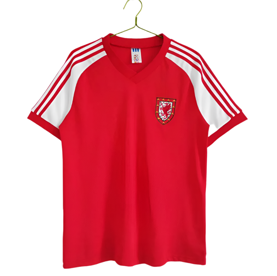 Wales Red Retro Football Jersey - 1982 Edition