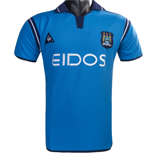 Manchester City Blue Home 2001-2002 Retro Soccer Jersey