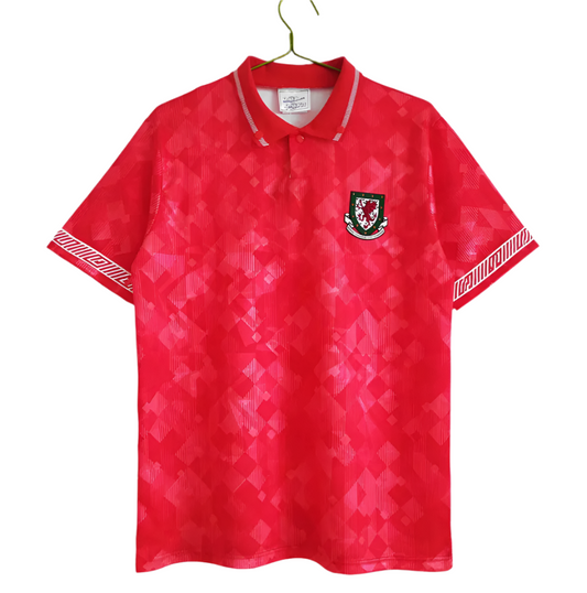 Wales 1990/92 Retro Red Football Jersey