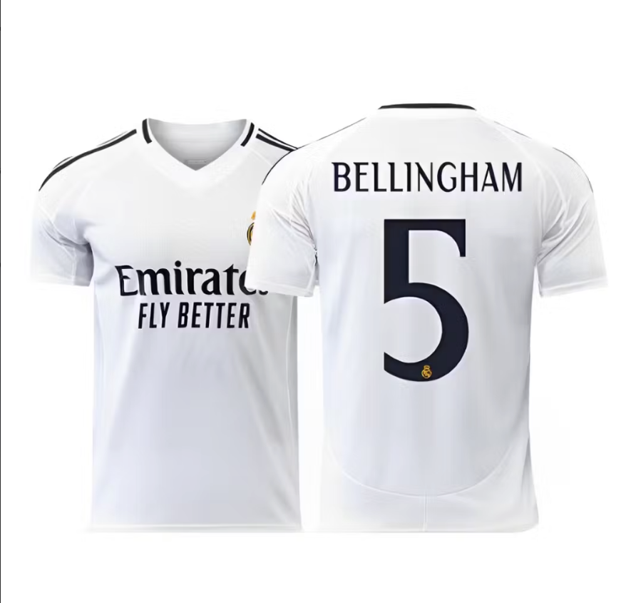 Kids/Adult Soccer Jersey, Bellingham, Real Madrid (Home), Jersey