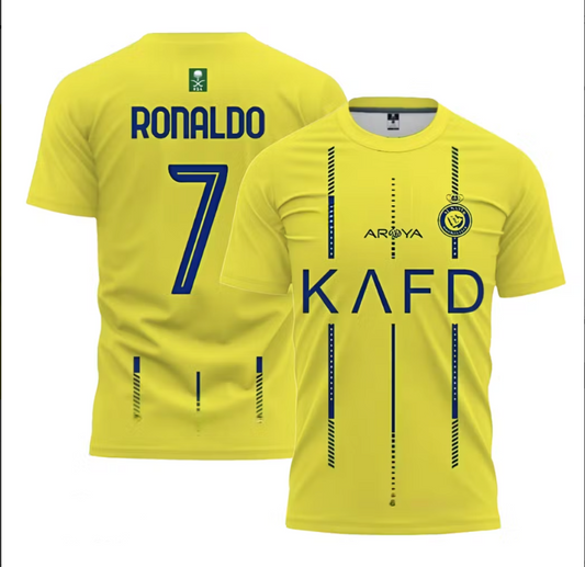 Barn/Vuxen Fotbollströja, Ronaldo, Al Nassr FC, Tröja