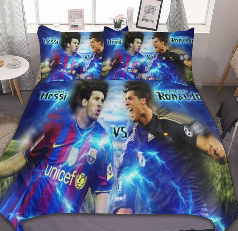 Messi vs Ronaldo - Soccer Duvet Cover