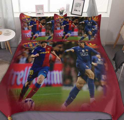 Messi &amp; Ronaldo - Soccer Duvet Cover