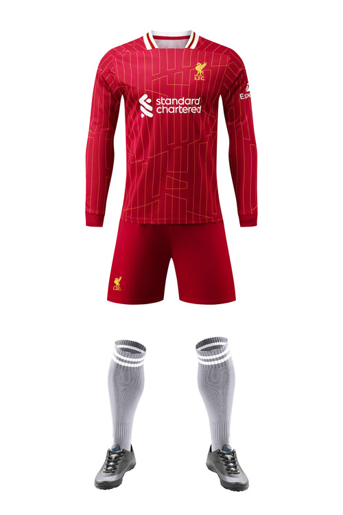 Kids/Adults Liverpool Long Sleeve Shirt - Home Spirit Edition