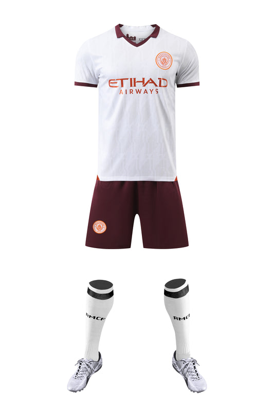 Barn/Vuxen Manchester City Bortatröja – White Victory Edition