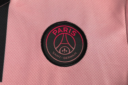 Child/Adult Paris Saint-Germain Second Away Shirt 24-25 - Pink &amp; Black